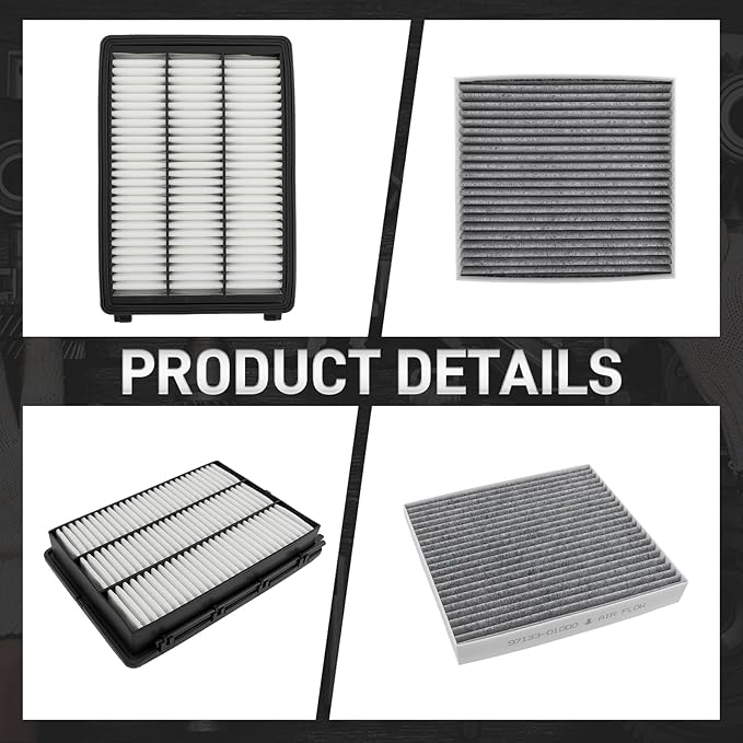 28113-D3300 97133-D1000 Engine and Cabin Air Filter Combo Set Compatible with Hyundai Tucson 2016-2021 Compatible with Kia Sportage 2017-2022