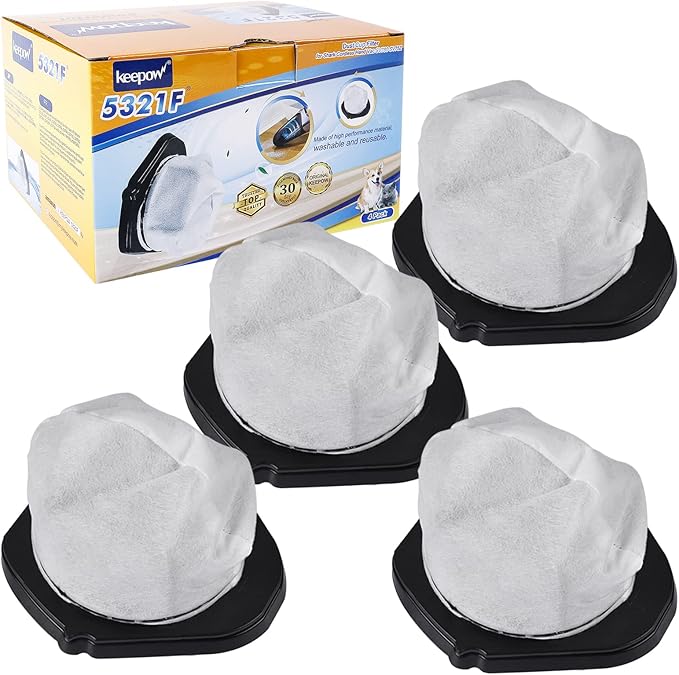 KEEPOW Vacuum Filter Replacement for Shark Cordless Handheld Vacuum SV780 SV75Z SV728N SV726N, Replacement Part# XF769, XSB726N (4 Pack)