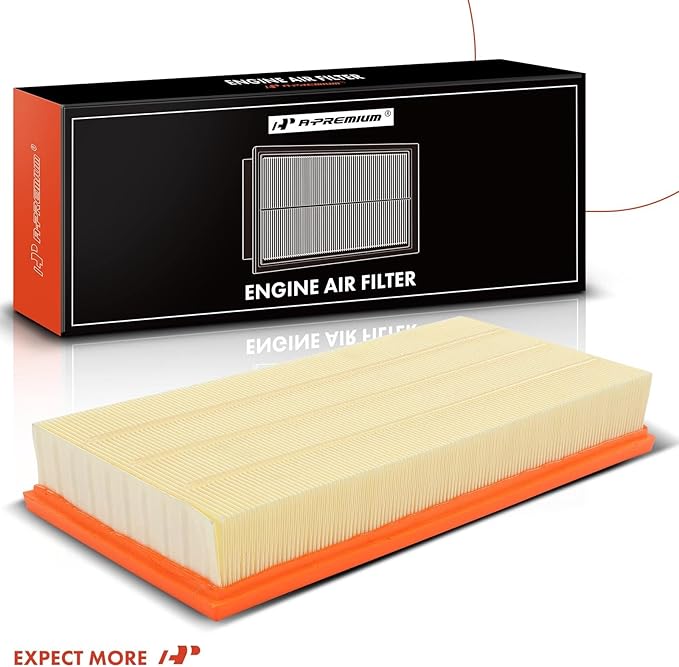 A-Premium 2-PC Engine Air Filter Compatible with Land Rover Discovery, LR4, Range Rover, 2010-2022, Flexible Panel
