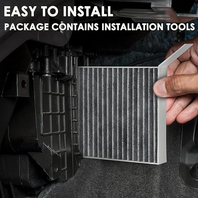 2 Pack Cabin Air Filter Compatible with Tesla Model 3 Model Y 2025 2024 2023 2022 2021 2020 Juniper HEPA Air Filter with Activated Carbon Replacement Kit Interior Accessories Part Protection Refit