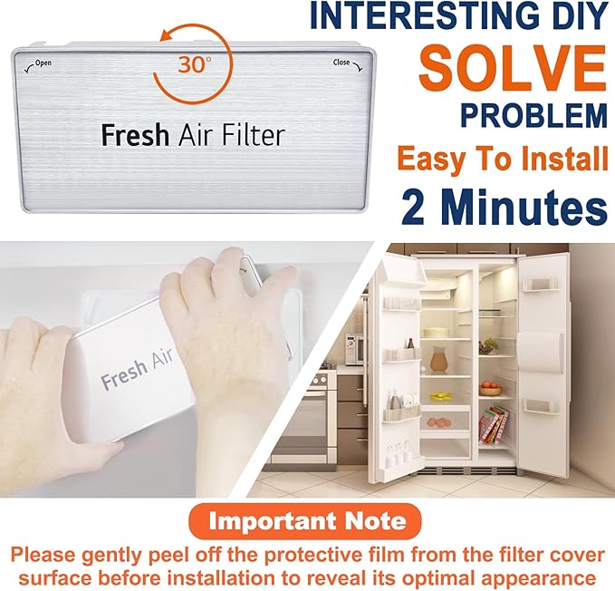ADQ75493301 Filter Cover Decor Compatible with LG Refrigerator Fresh Air Filter Cover accessories Replaces Part Numbers LRFDS3016S LRFDS3006D LRFDS3016D -1 Pack