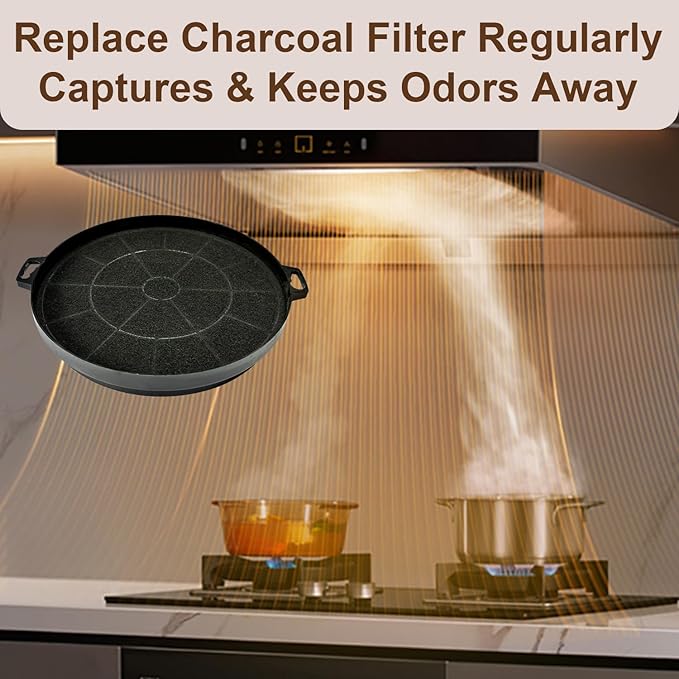 4 Pack Charcoal Filters Compatible with MCBON IE71-BLACK, TE77, SOONYE SOP05-30/36, SOP06-30, SOT02-30, Zline and AKDY Range Hood. Compare to Part # CF01, CF001, CF0003, CF0006, IE71