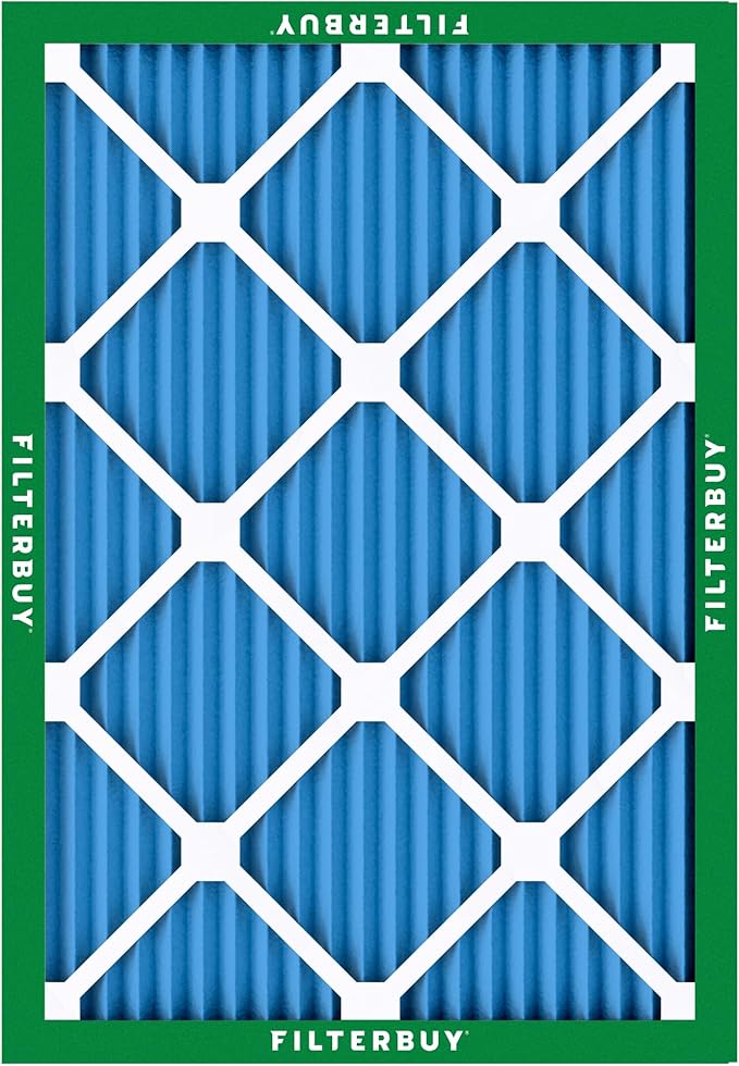 Filterbuy 30x36x1 Air Filter MERV 13 Optimal Smoke & Allergy Defense (12-Pack), Electrostatic Pleated HVAC AC Furnace Filters Replacement (Actual Size: 29.81 x 35.81 x 0.75)