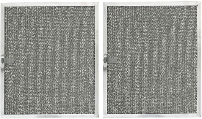 RHF0914 Aluminum Range Hood Filter - 9-7/8" x 11-11/16" x 3/8" - Reusable Grease Filter - Compatible with S97005683, S97017456, S99010152, RF82A, 97017455, WB2X3998, 4342003 - Pack of 2