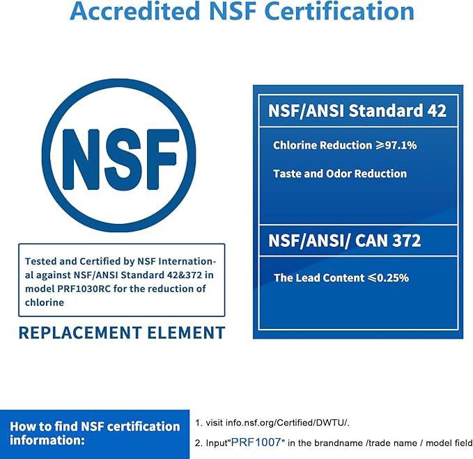Updated 3 Pack GXRTQR Inline Water Filter Compatible with GE GXRTQR, GE GXRTQ, Remove Chlorine, Fluoride, Limescale and More, NSF/ANSI 42&372 Certified, 6 Month / 300 Gallon