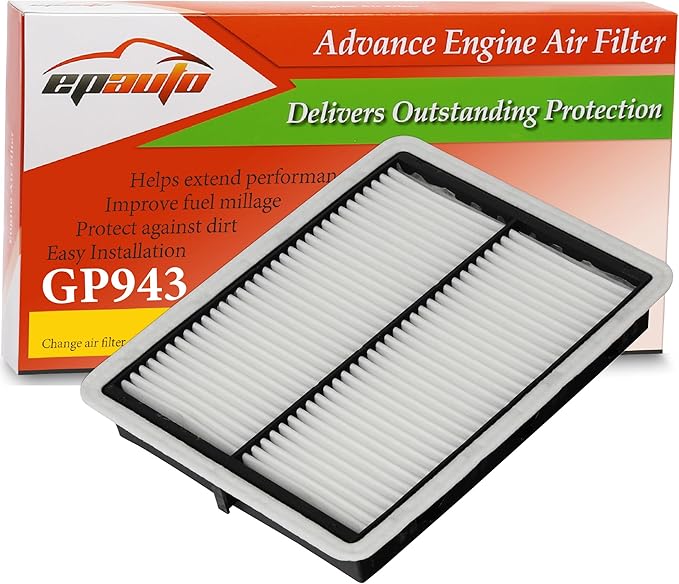 EPAuto GP943 (CA11943) Engine Air Filter, Replacement for Kia Telluride, Sorento, Sedona; Hyundai Palisade, Santa Fe - Fits Select Models 2015-2025 - Rigid Panel Filter for Engine Protection & Airflow
