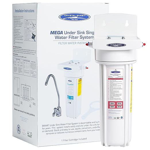 Crystal Quest Arsenic Removal/in-line Water Filter System Filters Up to 1000 Gallons - Inline Water Filtration for Refrigerator, Ice Maker, Water Cooler, Coffee Maker