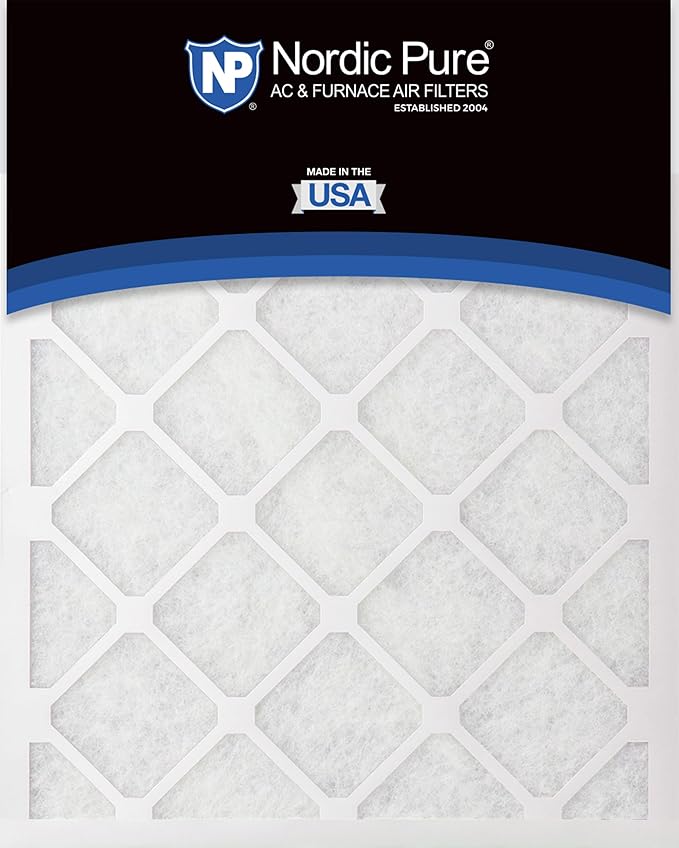 Nordic Pure 15x20x1 (Actual Size: 14 1/2 x 19 1/2 x 3/4) Poly Green MERV 6 AC Furnace Air Filters – Reduces Dust, Pollen, Pet Dander & Allergens – 3-Pack