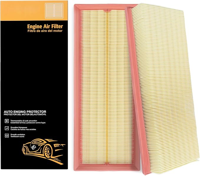 Engine Air Filter Replacement A2730940204 Compatible with Mercedes-Benz E350/C300/ML350/C240/GLK350/GL450/S550/E320/S430/C230 Select Models and More,Engine Air Filter for Car(2 PACK)