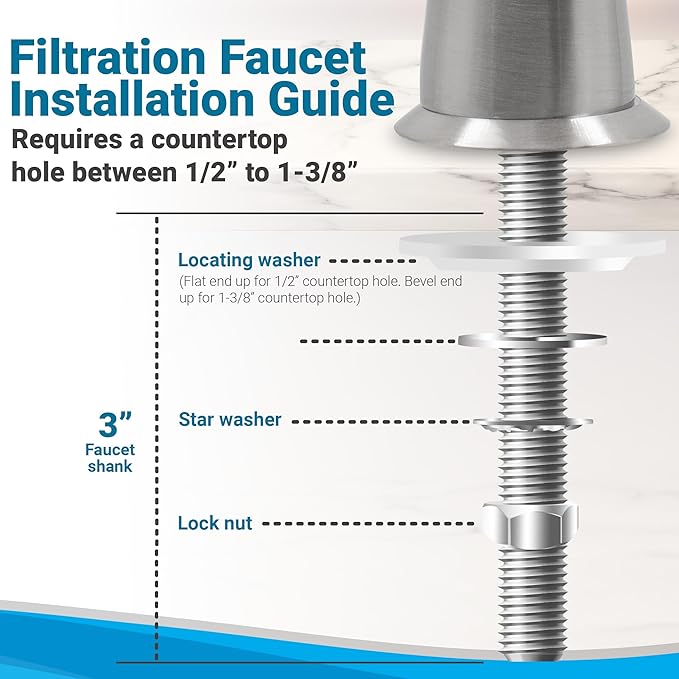 Metpure Non-airgap Brass RO Faucet Reverse Osmosis Drinking Water Filtration System Water Dispenser Spout. Contemporary Style. Include Wrench and Faucet Adapters. Brushed Nickel.