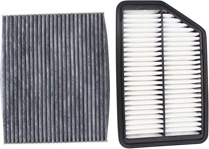 NewYall Pack of 2 Engine and Carbonized Cabin Air Filter for Hyundai Elantra 2011-2016, Kia Forte/Forte Koup 2014-2015