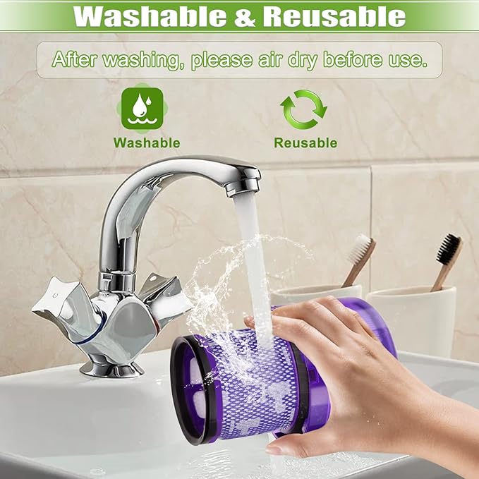 3 Pack V15 Filter Replacement for Dyso.n V15 Detect V11 Animal V11 Torque Drive Cordless Vacuum, Compare to Part # 970013-02