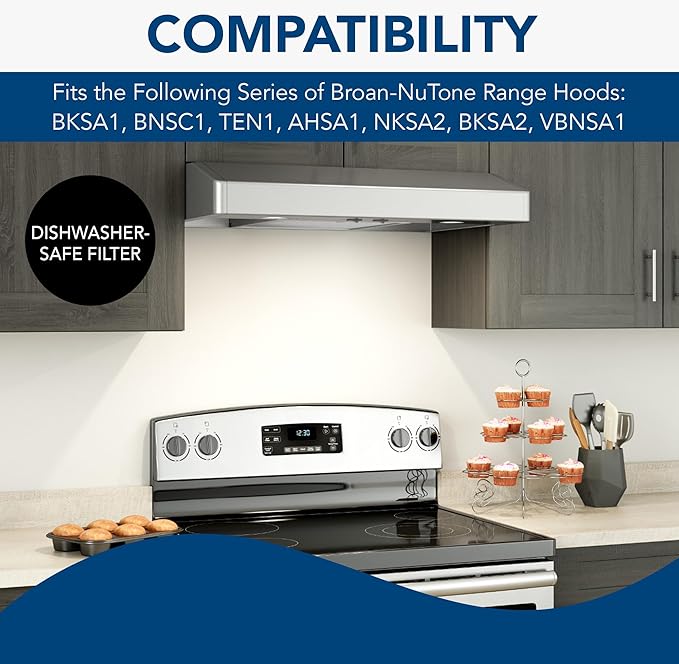 Broan-NuTone Replacement Open Mesh Aluminum Grease Filter (A0) for Single Filter Range Hood Models
