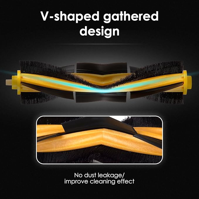 (3 Pieces) N10 Roller Brushes Main Brush Replacement Parts for Ecovacs DEEBOT OZMO N10 N10 Plus 920 950 T8 AIVI Max T9 T5 N5 N7 N8+ N8 Pro DX55 DX93 DJ65 Roller Brush