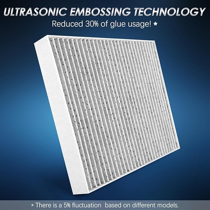 Certified MERV 13 Cabin Air Filter with Activated Carbon, CF10553 (CP553) for Nissan Frontier, NV1500, NV2500, NV3500, Pathfinder, Xterra, Suzuki Equator