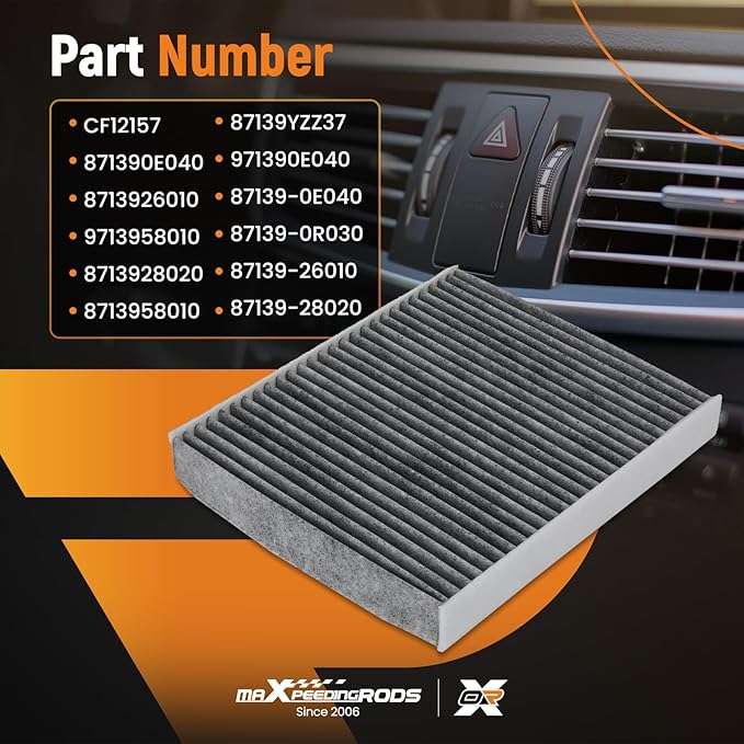 maXpeedingrods CF12157 2-Pack Cabin Air Filter for Lexus ES250, ES300h, ES350, NX250, NX350, NX350H, NX450H, for Toyota Avalon, Corolla Cross, Highlander, Prius Prime, Sienna