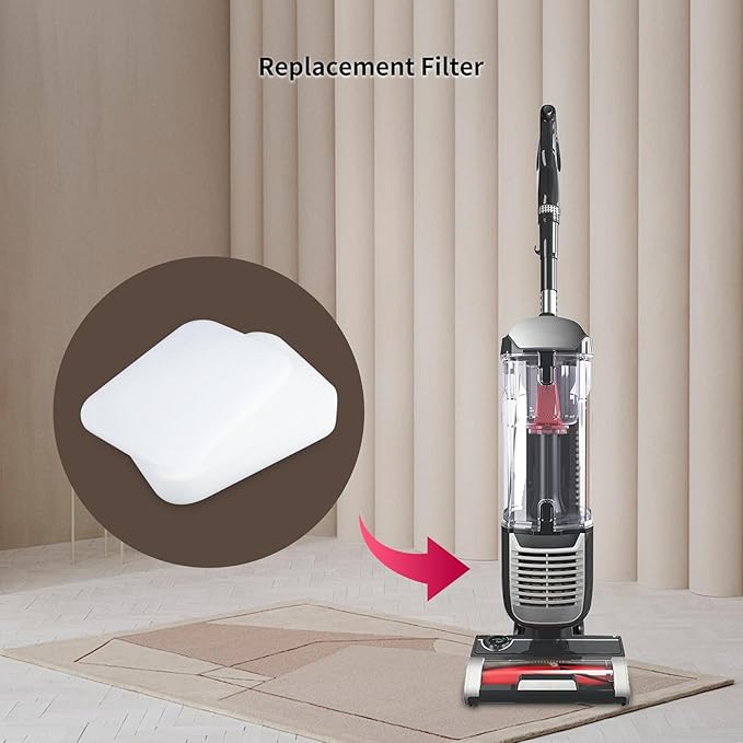 Cherimo 4 Replacement Filters for Shark ZU60 ZU62 ZU62C ZU102 NV150 NV151 NV250 ZU51 NV251 NV255 ZU81 Navigator Zero-M Self-Cleaning Brushroll Pet Pro Upright Vacuum (2 Foam + 2 Felt)