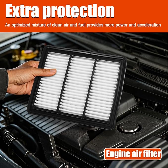 Engine Air Filter Replacement 17220-RV0-A00,80292-SDA-A01 Cabin Air Filter Combo Set for Honda Odyssey V6 3.5L 2011 2012 2013 2014 2015 2016 2017,2-Pack