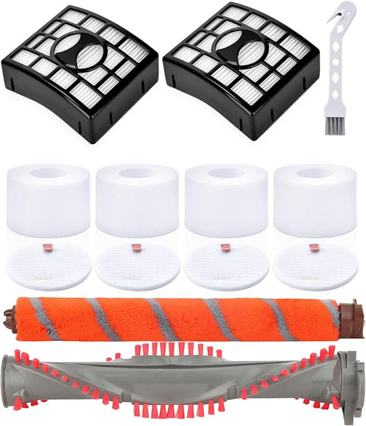 Leadaybetter UV810 Roller Brush Filter Replacement for Shark DuoClean NV800 NV800W NV801 NV801Q NV803 Powered Lift Away Speed Upright Vacuum, Compare to Part # 1147FT800 & 1148FT800 & XHF680 & XFF680