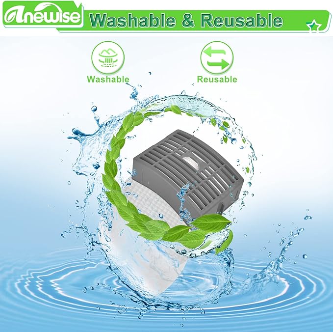 Filter Replacement for Shark Navigator NV586 NV581 NV581Q NV585 NV580 Powered Lift Away DLX Upright Vacuum Cleaner, Compare to Part # XFFT580 & XHEP580, 2 HEPA Post +4 Foam & Felt Filters