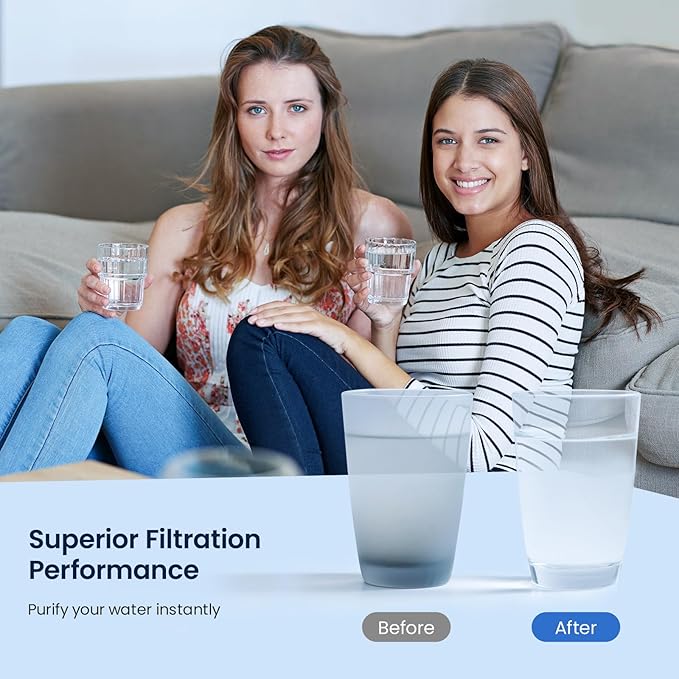 GLACIER FRESH UKF8001 Compatible with Whirlpool Refrigerator Water Filter 4, EDR4RXD1, EveryDrop Filter 4, 4396395, Maytag UKF8001, UKF8001AXX, WHR4RXD1, KAD4RXD1, 46-9006, Puriclean II, Pack of 1