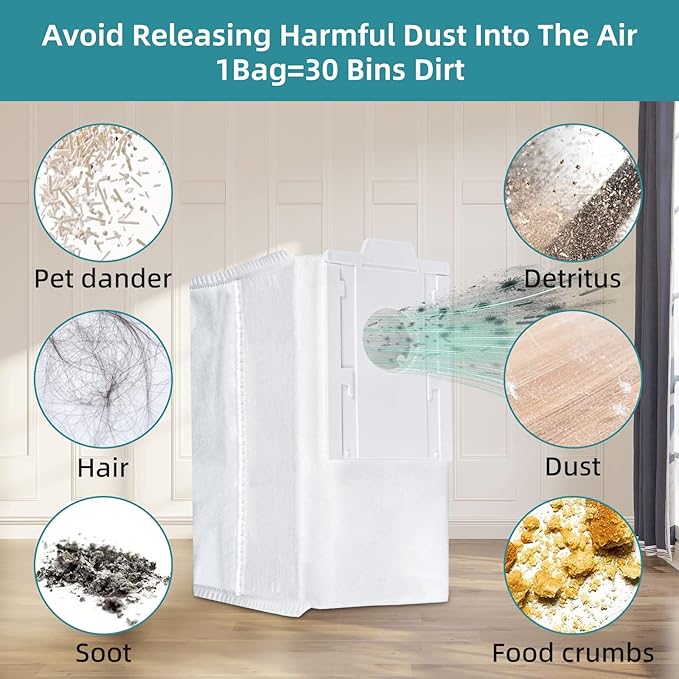 8 Pack VCA-RDB95 Dust Bags Replacement for SAMSUNG Jet Bot AI+ / Jet Bot+ / Bespoke Jet Bot Combo AI Vacuum Clean Station, Jet Bot Vacuum Dust Bag Accessories Parts
