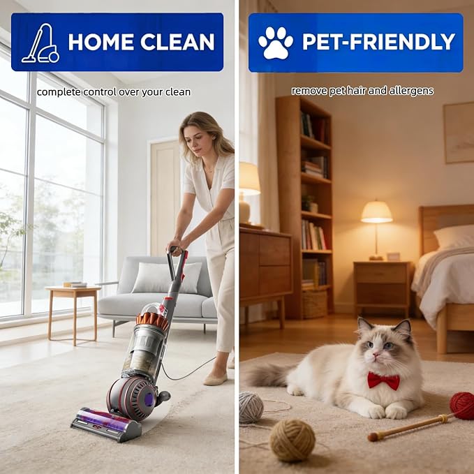 Filter Replacement for Dyson DC41 DC65 DC66 UP13 UP20 UP30 Animal, Multi Floor and Ball Vacuum Ball Animal 2 Ball Animal 3, Washable and Reusable, Pre-Motor & Post-Motor Filter Kit for Pet Hair, Dirt