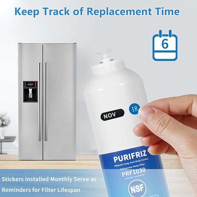 Updated 3 Pack GXRTQR Inline Water Filter Compatible with GE GXRTQR, GE GXRTQ, Remove Chlorine, Fluoride, Limescale and More, NSF/ANSI 42&372 Certified, 6 Month / 300 Gallon