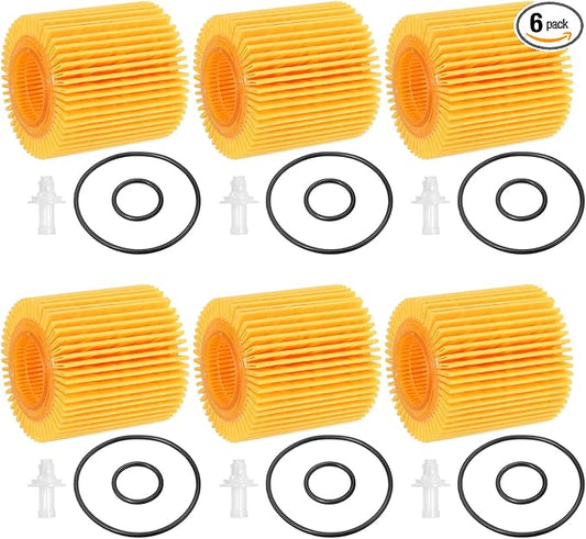 Engine Oil Filter Kit Replacement for Toyota Avalon Camry RAV4 Sienna Scion IM XD 04152YZZA1 Oil Filter Replacement for Lexus ES300h ES350 IS200t RX350 RX450h (6)