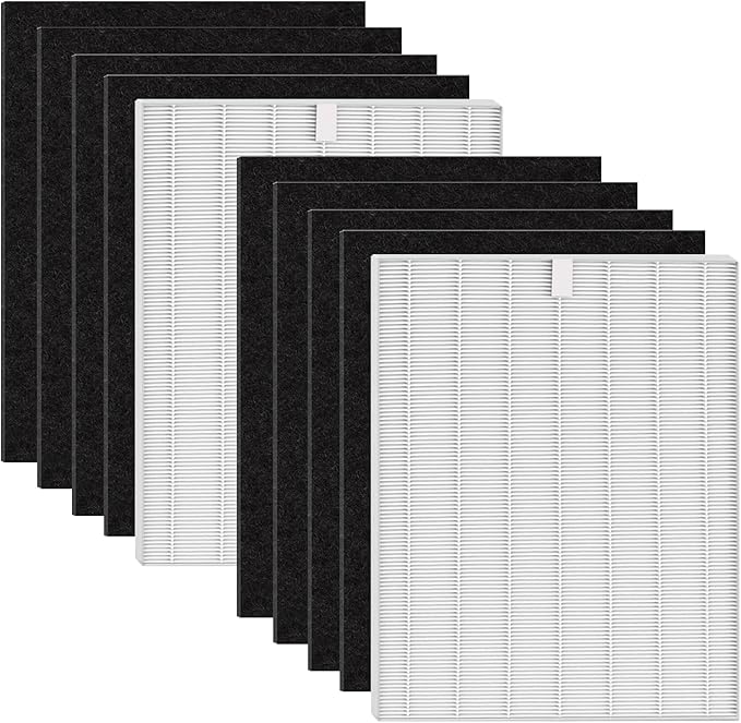 2 Sets D480 Replacement Filter D4 Compatible with Winix D480 Air Purifier, 2 Hepa Filter and 8 Air Filters Felt, Replace Part Number 1712-0100-00, Filter D4