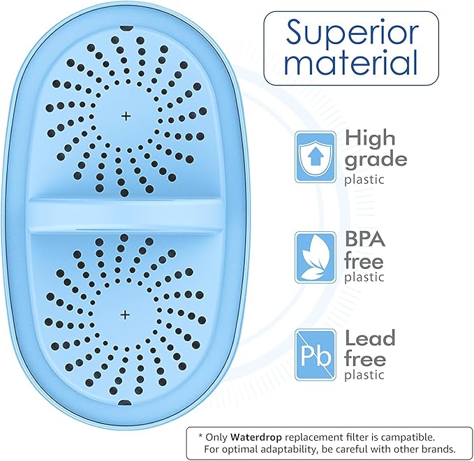 [Original] Waterdrop Alkaline Water Filter Replacement for All Waterdrop Pitcher and Dispenser Filtration System, Increase PH, Improved Coffee Taste, Last Up to 2 Months or 100 Gallons (Pack of 3)