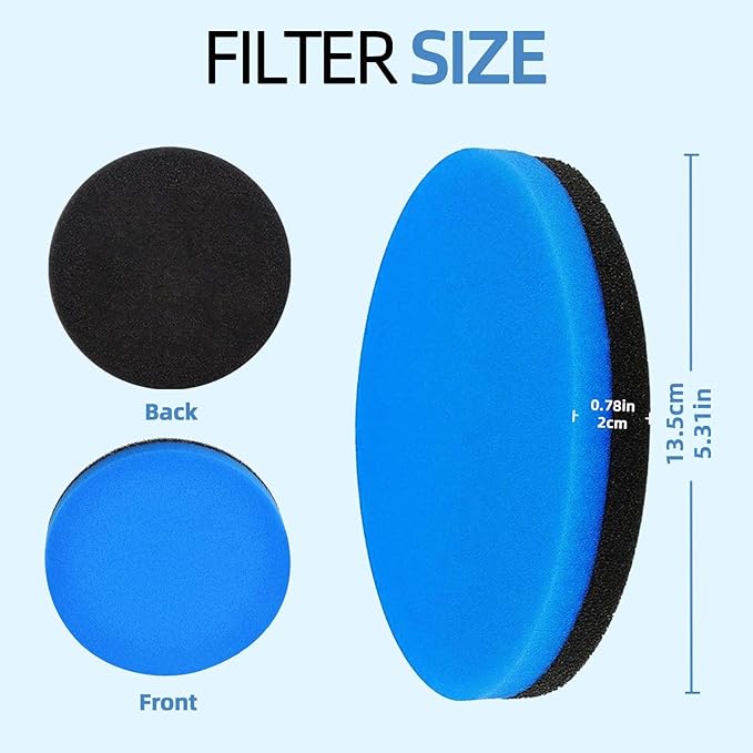 1214 Upright Vacuum Filter Replacement: for BISSELL Style 1214 Cleanview & PowerGlide Pet, Foam Filters, Compare to Part #12141, 3-Pack (With Fragrance)