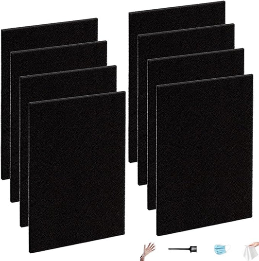 8-Pack Activated Carbon Pre-Filters Compatible with Winix AM90, C535, 5300 - Odor Control Part Filter A 115115 Size 21, 12.5” x 16.25” x 0.2” – Freshens Air & Enhances Filtration