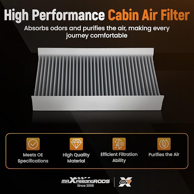 maXpeedingrods CF10259 Cabin Air Filter for Land Rover LR3 2005-2009, LR4 2010-2016, Range Rover Sport 2006-2013, Replacement for JKR500020 PC9369