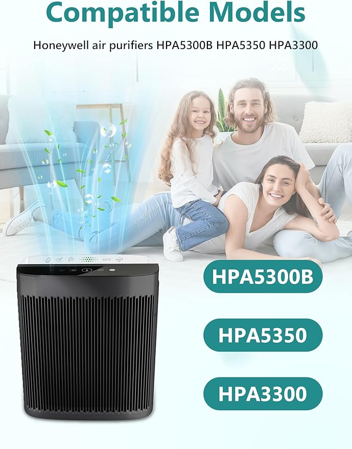 10-Pack HPA5300B Replacement Filter Compatible with Honeywell Air Purifiers HPA5300B HPA5350 HPA3300, 3 R Filters, 3 S VOC Filters and 4 A Pre-Filter, Part# HRF-R3, HRFSC1, HRF-A300 & HRF-ARVP300