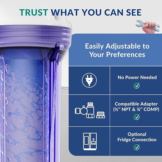 iSpring RCC7AK-UVF3 Value Pack, Alkaline UV 7-Stage Under Sink Reverse Osmosis Water Filter System, Patented Easy-Mount Faucet for Effortless Installation, Additional 3 Pre-Filters Included