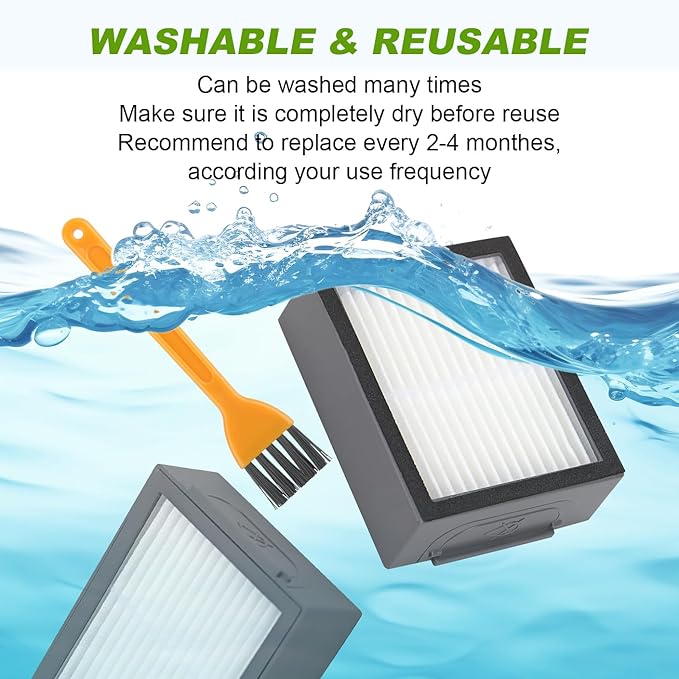 Replacement Filters for iRobot Roomba E&I&J Series - Fit e5 e6 e7 i1 i1+ i2 i3 i3+ i4 i4+ i6 i6+i7 i7+ i8 i8+ j6+ j7 j7+,Combo i5 i5+j5 j5+ Vacuum - 10 HEPA Filter