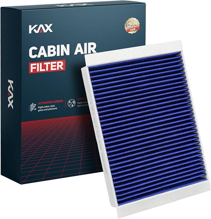 KAX Premium Cabin Air Filter with Dual Active Carbon, CF12152 Replacement for Ford Mustang 2015-2024, Mustang 2.3/5.0L 2025-2026, Strong Adsorption Passenger Compartment Air Filter