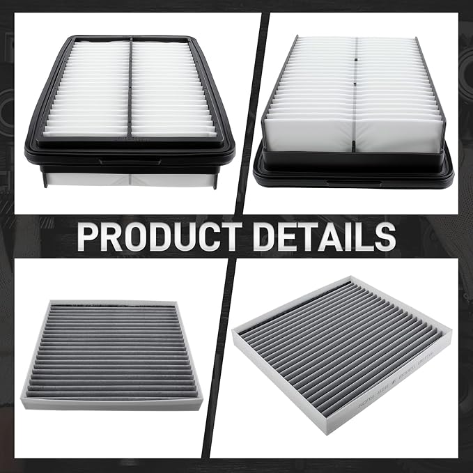 Cabin Air Filter& Engine Air Filter Compatible with Hyundai Kona 2018 2019 2020 2021 2022 2023 1.6L 2.0L Car Air Filter Automotive 97133-D3000 28113-F2000