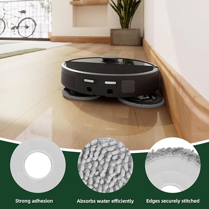 25 Pack Accessories for iRobot Roomba Plus 405 Combo / 505 Combo / 507 Combo Robot Vacuum Cleaner, Replacement Accessories 2 Main Brushes 6 Mop Pads 6 Dust Bag 6 Side Brush 4 Filters 1 Cleaning Brush