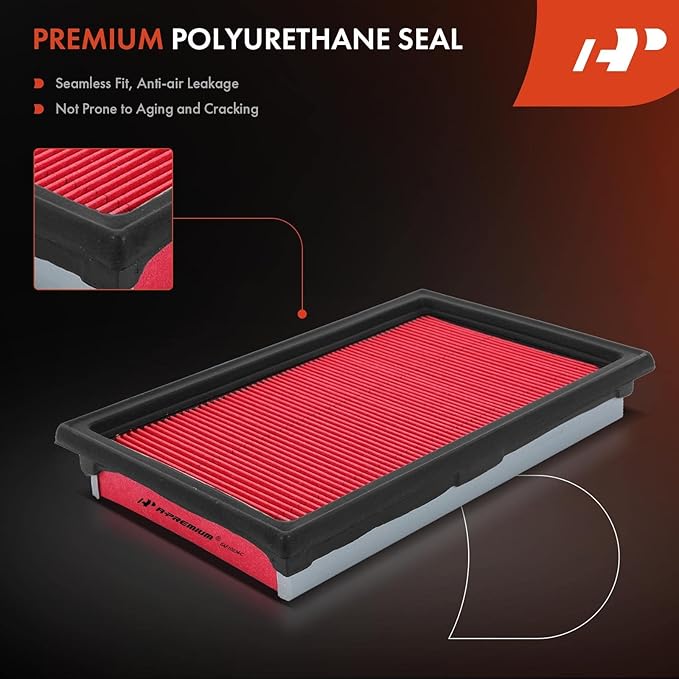 A-Premium 2-PC Engine Air Filter Compatible with Infinit Q50 & Nissan Cube, NV200, Versa, 2007-2021, 3.5L 3.7L, Flexible Panel, Replace# 16546-ED500