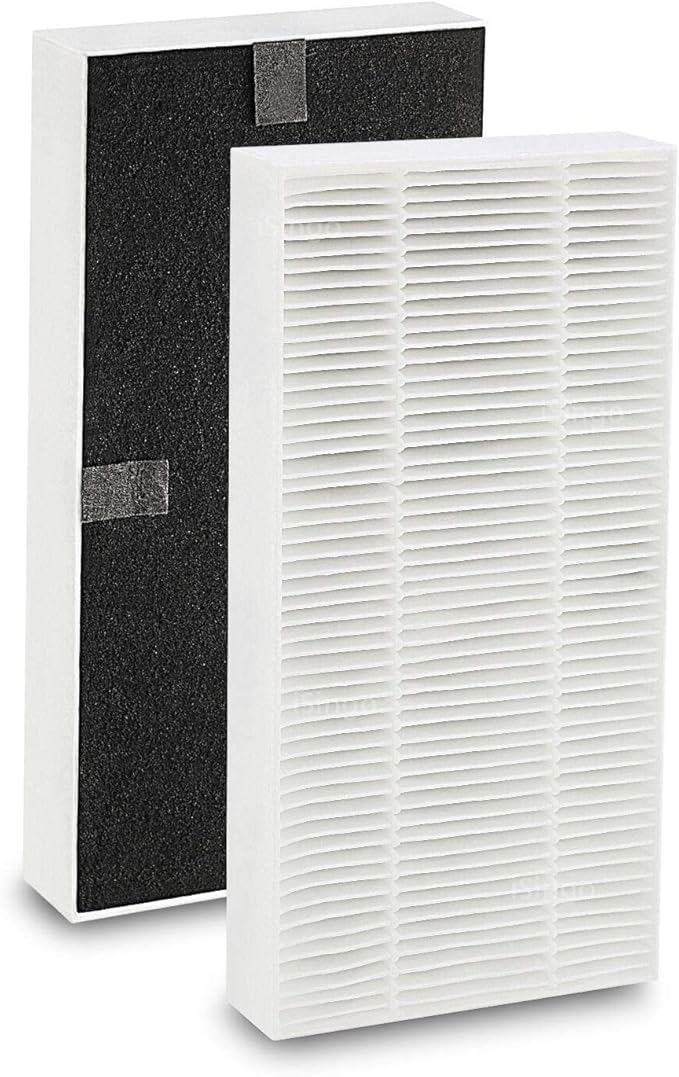 2 Pack FRF102B Replacement Filter for Febreze Air purifier, Dual Action HEPA-Type FRF102B, Models FHT170, FHT180, FHT190 and fit for Honeywell HEPAClean U Filter HRF201B, Part #HHT270W & HHT290