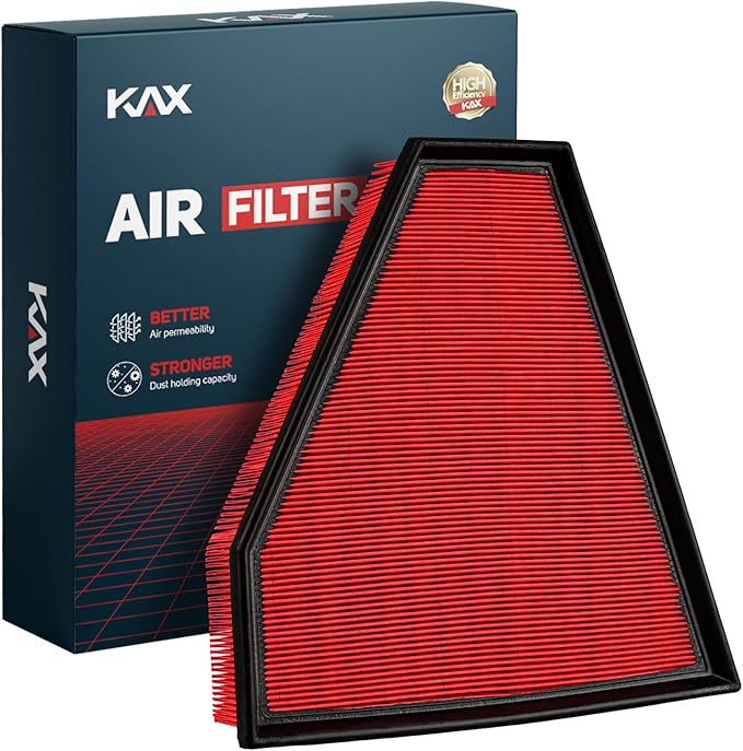 KAX Premium Engine Air Filter, CA10464 Replacement for BMW 328i, 328i xDrive, 325i, 328xi, 330i, 325xi, 128i, 330xi, 330Ci, Advanced Air Filter Media, Increased Acceleration