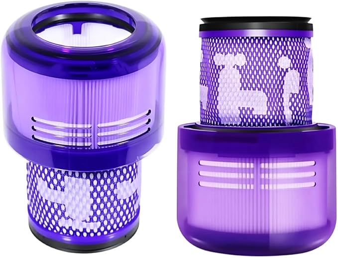 2Pack Vacuum Filters for Dyson V11 V15 Cordless Vacuums V11 Origin V11 Torque Drive V11 Animal V11 Complete V11 Extra V15 Detect SV14, SV15, SV17, SV22, SV47 2 Pack (Part # 970013-02 & 970013-03)