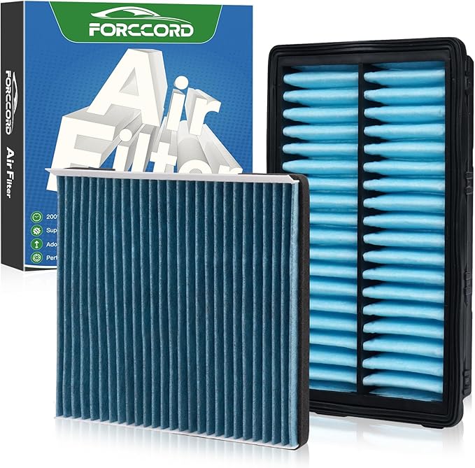 Cabin & Engine Air Filter Fits for Telluride 3.8L (2020-2026), Santa Fe 2.0L/2.4L (2019-2020) Activated Carbon Cabin Filter Replace#28113A9100, WP10367, 97133J5000 Car Accessories