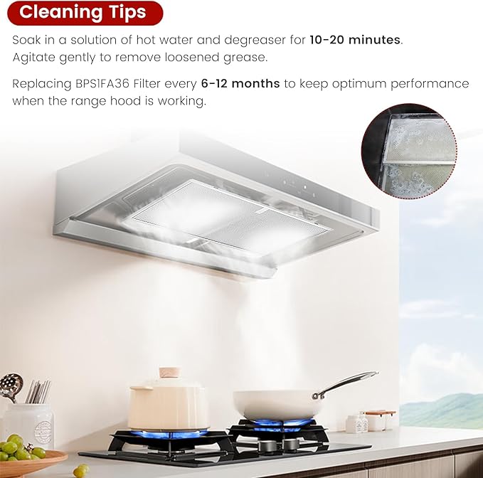 [2026 NEW] 2 Packs BPS1FA36 Aluminum Range Hood Filter by puxyblue 11-3/4" X 17-1/4" X 3/8" Replace WB02X10706 S99010300 AP5613213 Fit for Broan QS1 Series NuTone WS1 Series Kenmore 233 Series