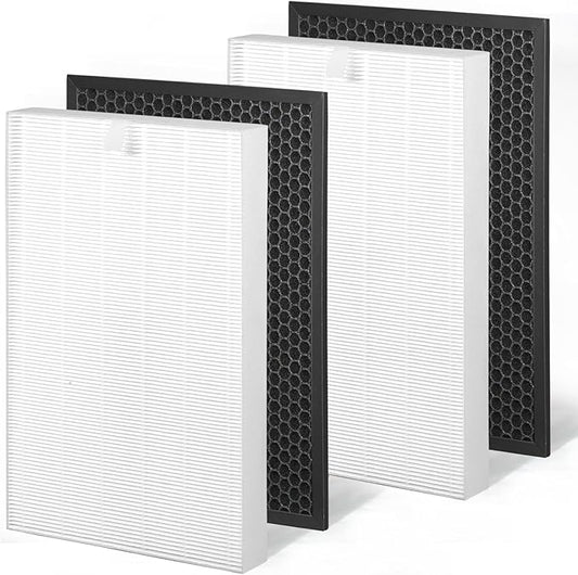 XQ Filter Replacement X-Compatible with Winix XQ,XQ Pro Tower Air Purifier Filter,Part#1712-0089-01-0101-02 Filter,3-in-1 Ture HEPA Filter*2 and Activated Carbon Filter*2(XQ 2SET)