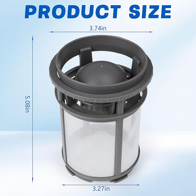 W10872845 Dishwasher Pump Filter Cup Replacement - Compatible with Whirlpool Kenmore Amana KitchenAid Dishwashers - Replaces Parts W10056425, W10056426, W10142911, AP6030094, 8579307 (2025 Upgraded）