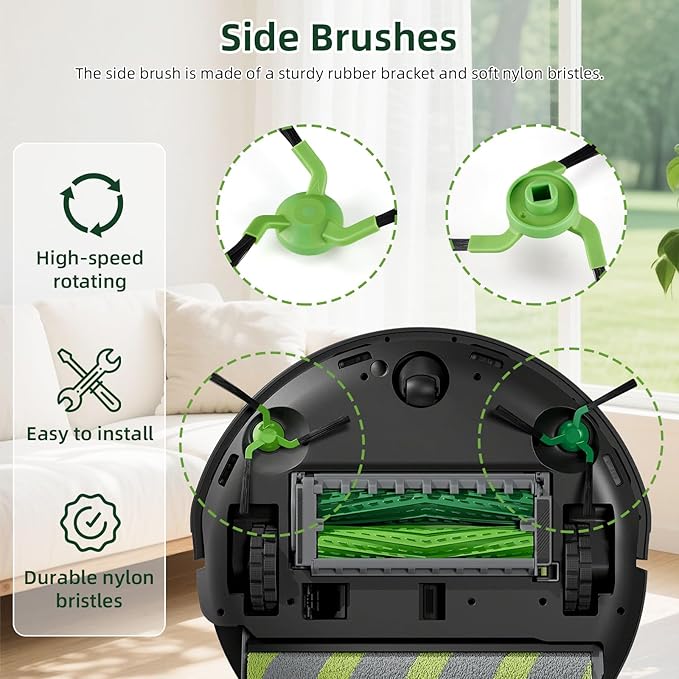 16 Pcs Accessories kit for iRobot Roomba Max 705 Combo Robot Vacuum, 2 Main Brush, 4 Dust Bags, 4 Hepa Filters, 1 roller brush, 4 Side Brushes, 1 Clean Tool, Replacement Parts with iRobot 705