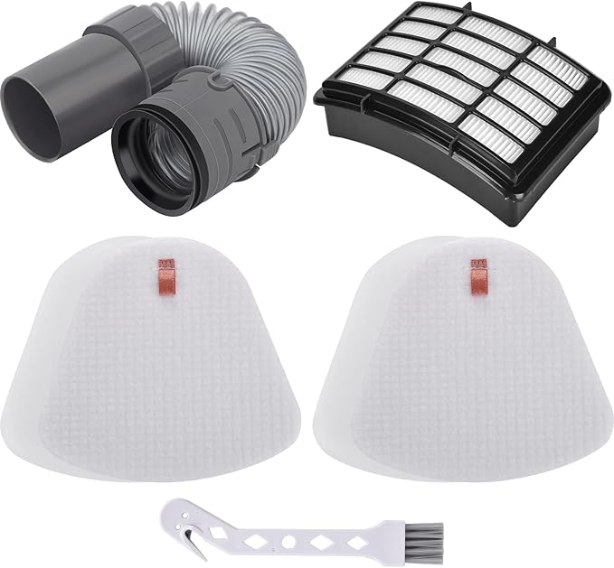 Vacuum Hose Filter Replacement Part for Shark Navigator Lift-Away Deluxe Vacuum NV352 NV350 NV351 NV380 UV440, 1 Nozzle Hose + 2 Pre-Felt + 1 Hepa Filter, Parts #193FFJ & XHF350 & XFF350